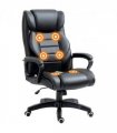 High Back 6 Points Vibration Massage Executive Office Chair, Black Vinsetto