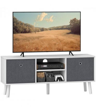 HOMCOM Modern TV Cabinet Stand w/ Shelves & Drawers, Living Room Bedroom