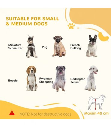 Adjustable Wooden Pet Gate Freestanding Dog Barrier for Doorway Pawhut