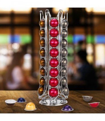 VINSANI 48 POD CHROME COFFEE POD STAND 1010347