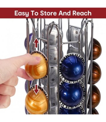 VINSANI 48 POD CHROME COFFEE POD STAND 1010347