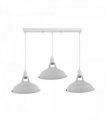 Industrial Vintage Loft Kitchen Bar 3 Lights Ceiling Barn-slotted Metal E27 White without bulb
