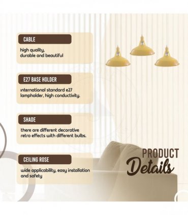 Industrial Vintage Loft Kitchen Bar 3 Lights Ceiling Barn-slotted Metal E27 White without bulb