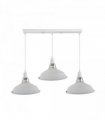 Industrial Vintage Loft Kitchen Bar 3 Lights Ceiling Barn-slotted Metal E27 White with bulb