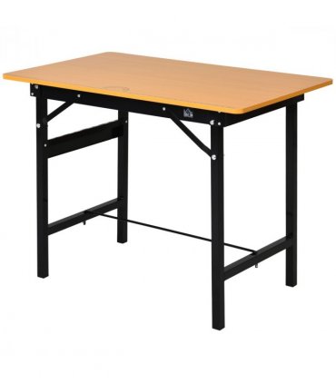 Workbench Portable Foldable Steel MDF Yellow Black 100L x 60W x 75.5Hcm