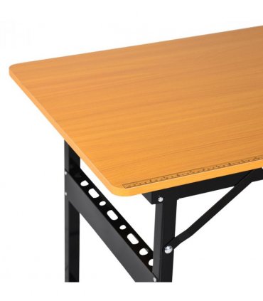 Workbench Portable Foldable Steel MDF Yellow Black 100L x 60W x 75.5Hcm