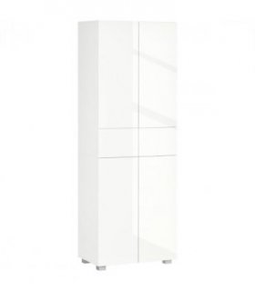 4-Door Kitchen Cupboard Freestanding Storage Cabinet w/ Shelves & Drawers White
