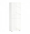 4-Door Kitchen Cupboard Freestanding Storage Cabinet w/ Shelves & Drawers White