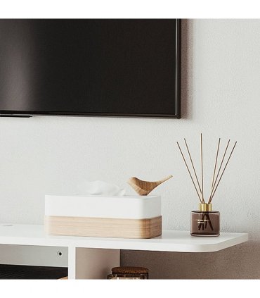 Floating TV Unit Stand Wall Mount Media Console with Storage Shelf, White