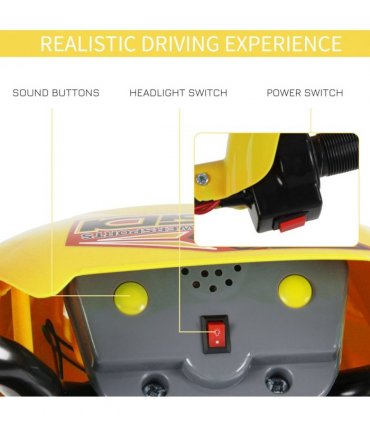 Kids Ride On Car Children Motorcycle Yellow Motocross Style 25W 2.5km/h 3-6 25kg