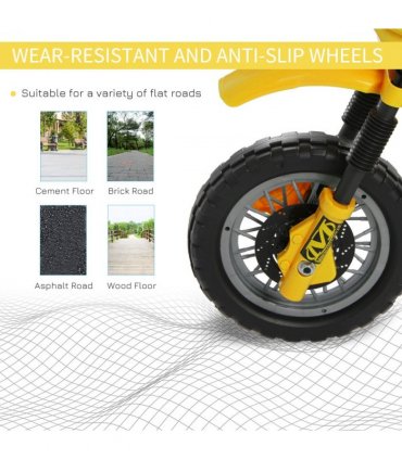 Kids Ride On Car Children Motorcycle Yellow Motocross Style 25W 2.5km/h 3-6 25kg