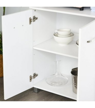 Freestanding Kitchen Storage Cabinet w/ Cupboard Cabinets Drawers Handles Shelf