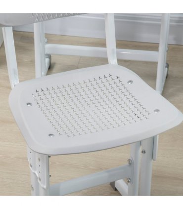 Kids Desk and Chair Set Adjustable Height Study Table w/ Book Stand