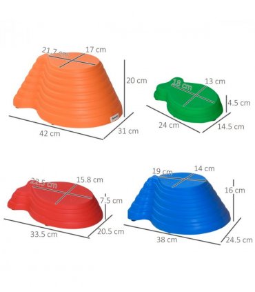 Kids 11-Piece Fish Shaped Balance Stepping Stones - Multicoloured