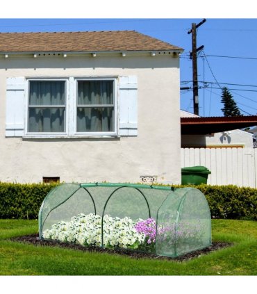 Tunnel Greenhouse Green Grow House Steel Frame Garden Outdoor 200 x 100 x 80cm