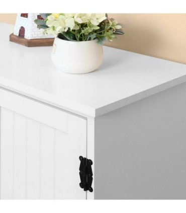 Modern Freestanding Storage Hutch Furniture with 2 Large Doors and 2 Small Doors