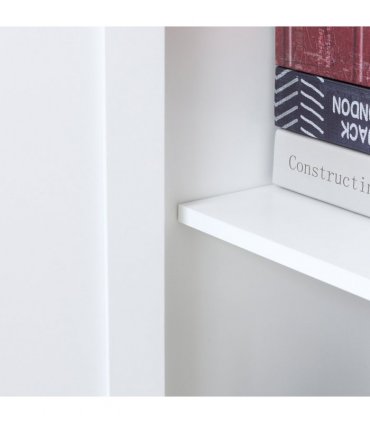 Modern Freestanding Storage Hutch Furniture with 2 Large Doors and 2 Small Doors