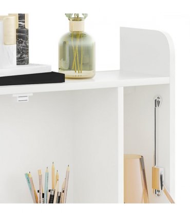 Wall Mounted Table Drop Leaf Floating Laptop Desk w/ Storage for Home Office