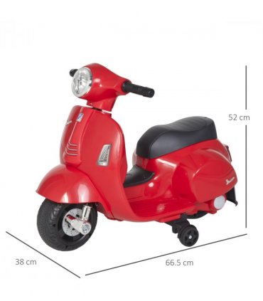 Vespa Licensed Kids Ride On Motorcycle 6V Battery Powered Electric Toys