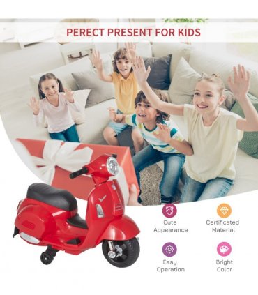 Vespa Licensed Kids Ride On Motorcycle 6V Battery Powered Electric Toys