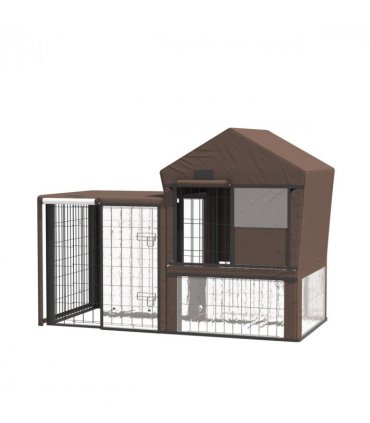 Rabbit Hutch Cover, Bunny Guinea Pig Cage Protector Water-Resistant Cover