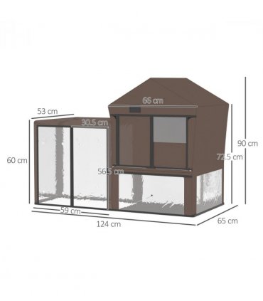 Rabbit Hutch Cover, Bunny Guinea Pig Cage Protector Water-Resistant Cover
