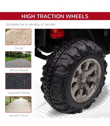 Two-Seater Kids Ride on Truck w/ Electric Bucket, Parental Remote - Red