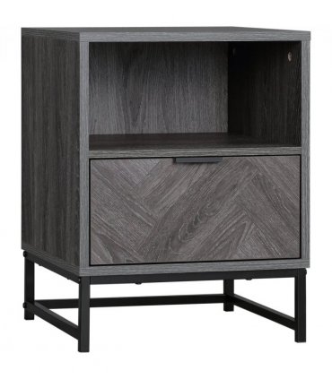 Nightstand, Bedside Table with Drawer and Shelf End Table Living Room, Bedroom