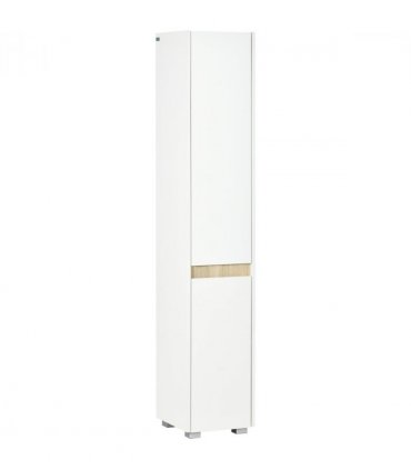 Tall Bathroom Cabinet Modern Freestanding Tallboy w/ Adjustable Shelves White