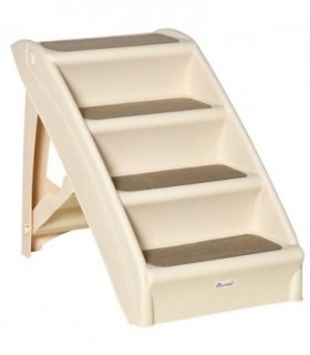 Portable Dog Steps for Bed, Sofa Non-Slip Pet Stairs for Cats, Dogs - Beige