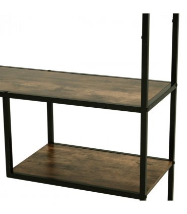Wood Bookshelf Industrial Style Stand 6-Tier Living Room Display Rack Organiser