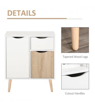 Floor Cabinet Storage Cupboard Sideboard with Drawer for Bedroom, Living Room