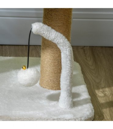 42cm Indoor Cat Tree Kitty Play Tower w/ Toy Balls, Jute Scratching Post