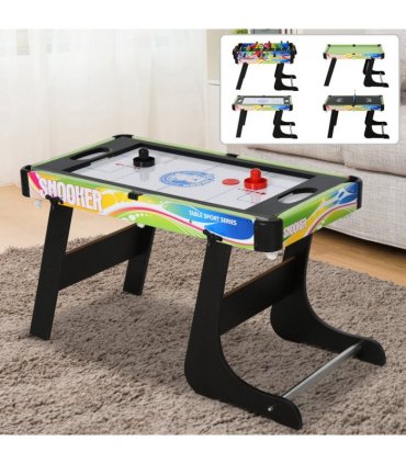 4-in-1 Foldable Game Table Hockey Football Table Tennis & Pool Home Gaming