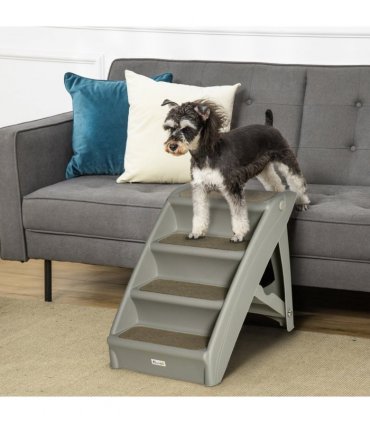 Portable Dog Steps for Bed, Sofa Non-Slip Pet Stairs for Cats, Dogs - Grey