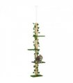 242cm Adjustable Floor-To-Ceiling Cat Tree w/ Anti-Slip Kit - Green