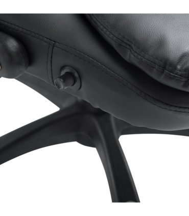 Executive Office Chair with Massage and Heat PU Leather Reclining Chair, Black