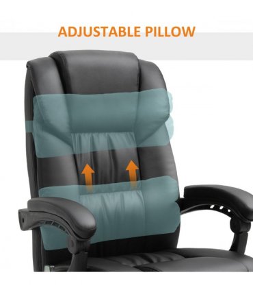 6-Point PU Leather Massage Racing Chair Electric Padded Angle Adjustable Remote