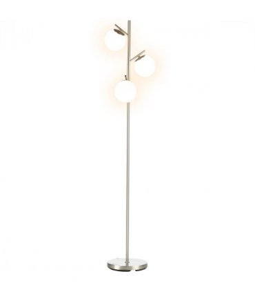 Modern Floor Lamp for Living Room Bedroom, 3 Light Tree Standing Lamp, Silver