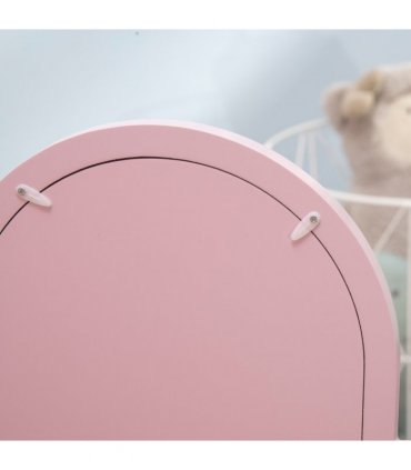 Kids Dressing Table and Stool w/ Mirror and Drawer, for Ages 3-6 Years - Pink