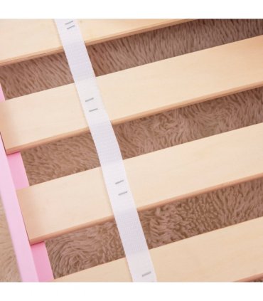 Princess-Themed Kids Toddler Bed w/ Cute Patterns, Safety Rails - Pink