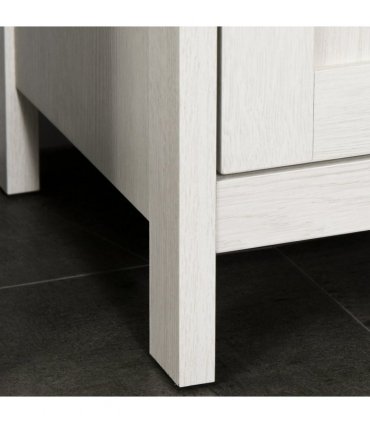 Bathroom Storage Cabinet White Tall Linen Tower Adjustable Shelf Particle Board