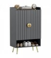 Modern Hallway Shoe Cupboard w/ Open Compartment Adjustable Shelf for Entryway