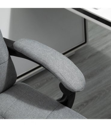 Ergonomic Office Chair Light Grey 116-124H x 66W x 76Dcm Thick Sponge Padding