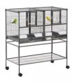 Large Bird Cage for Finch Canaries Parakeets Cockatiels W/ Food and Water Bowls