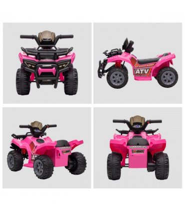 Kids Ride-on Four Wheeler ATV Car Pink Electric 45min Play 45H x 70L x 42Wcm