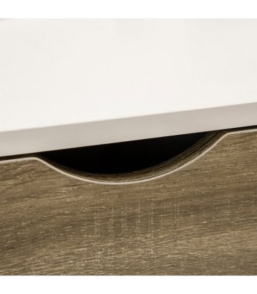 Modern Coffee Tables for Living Room w/ Storage Shelves, 2 Drawers, White