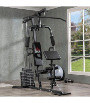 Multifunction Home Gym Machine with 45kg Weight Stack, for Full Body Workout