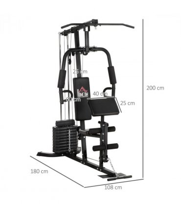 Multifunction Home Gym Machine with 45kg Weight Stack, for Full Body Workout
