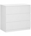 Chest of Drawers 3-Drawer Dresser Storage Organiser for Bedroom, White